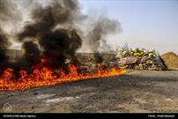 گزارش تصویری| امحاء ۱۴ تن مواد مخدر در خوزستان