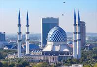 مسجد آبی، بزرگ ترین مسجد مالزی با تلفیقی از معماری مالایی-اسلامی