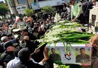 پیکر شهید مدافع امنیت « فرید کرم پور» در خرم آباد تشییع شد