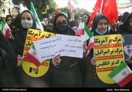 تجمع دانشجویان قزوینی در محکومیت حادثه تروریستی شیراز برگزار شد