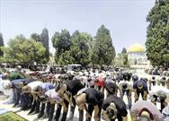 اقامه نماز جمعه ۶۰ هزار فلسطینی در مسجدالاقصی