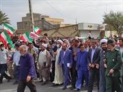 گزارش تصویری از حضور حماسی مردم شهر جیرفت در راهپیمایی ۱۳ آبان