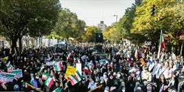 حماسه حضور در راهپیمایی ۱۳ آبان در شهر اولین ها