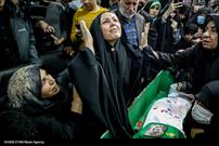  مراسم وداع با پیکر بسیجی شهید «روح‌الله عجمیان» در معراج شهدای تهران