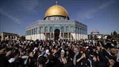 تجمع فلسطینیان در محکومیت «کشتار جنین» در مسجدالاقصی