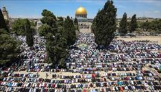 اقامه نماز جمعه فلسطینیان در مسجدالاقصی و مسجد ابراهیمی