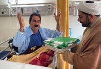 عکس| ورود پرچم تبرک بارگاه سیدالشهدا(ع) به بیمارستان های جهرم