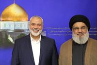 سید حسن نصرالله با یک هیئت از حماس به ریاست اسماعیل هنیه دیدار کرد