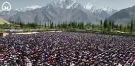 فیلم | صحنه‌ای زیبا از اقامه نماز عید فطر در اسکاردو پاکستان