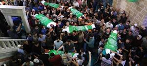 مراسم تشییع شهدای فلسطینی در نوار غزه + عکس