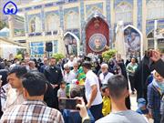 فیلم| استقبال از خدام امام رضاعلیه السلام و پرچم حرم مطهر رضوی در کرمان