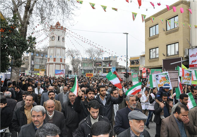 مسیرهاي راهپیمایی یوم الله ۲۲ بهمن  در مازندران اعلام شد