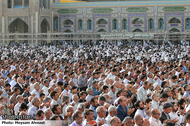 نمازعیدسعید فطر همراه با قرائت دعای پرفیض ندبه در مصلی امام علی علیه السلام کرمان