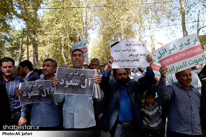 مردم مومن بجنوردی فریاد مرگ بر آل سعود سردادند