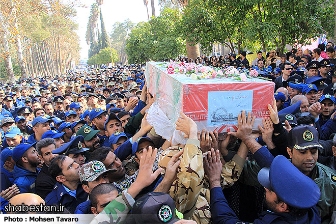  منطقه گودین  شهرستان کنگاور میزبان پیکر مطهر دو قهرمان غیرت گمنام 