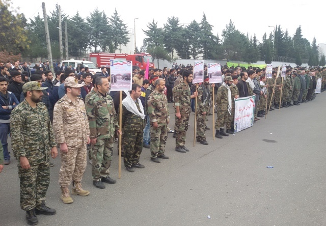 تجمع بزرگ «شکوه ایستادگی» با حضور بسیجیان در صومعه‌سرا برگزار شد