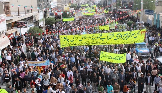 اعلام مسیر راهپیمایی در نقاط مختلف استان بوشهر