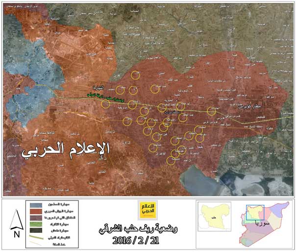 تسلط ارتش سوریه بر ۵۰ روستا در ریف شرقی حلب