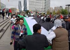 راهپیمایی گسترده فلسطینی ها در چهل و نهمین سالروز «نکسة» در غزه