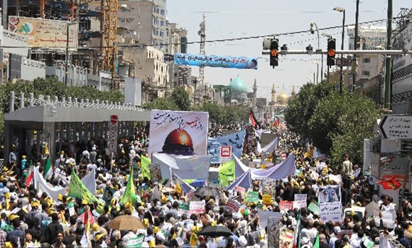 مردم مشهد هم صدا با جهان اسلام فریاد آزادی ملت فلسطین را سر دادند