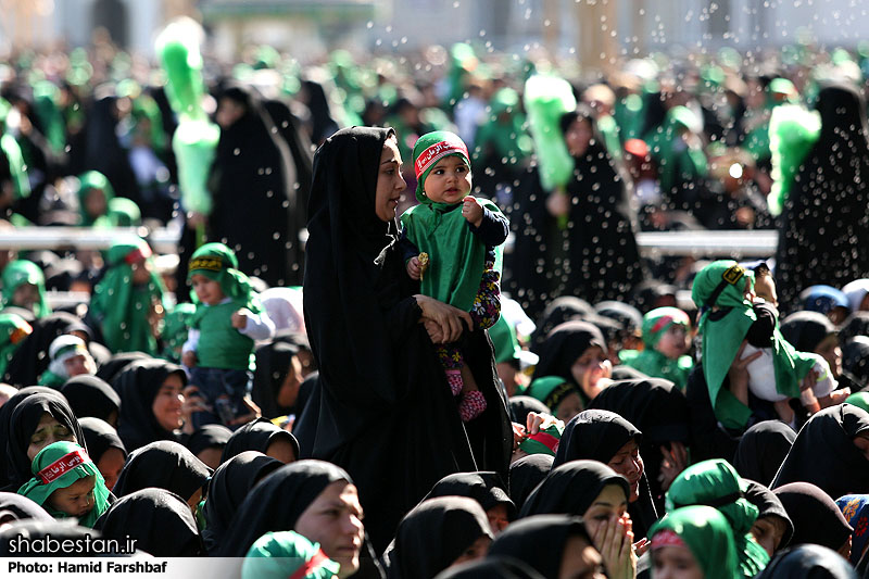 آئین عزاداری شیرخوارگان حسینی در صحن امامزادگان  البرز برگزار شد 