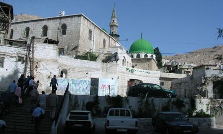 ریزش ورودی مسجد تاریخی «شیخ محی الدین» دمشق