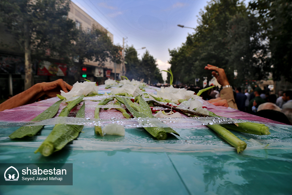 پیکر مطهر یک شهید دوران دفاع مقدس در بجنورد تشییع می شود