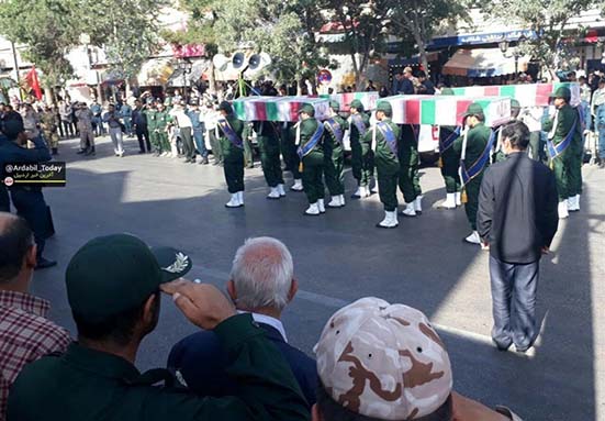 مراسم تشیع پیکر شهدای گمنام دوران دفاع مقدس برگزار شد