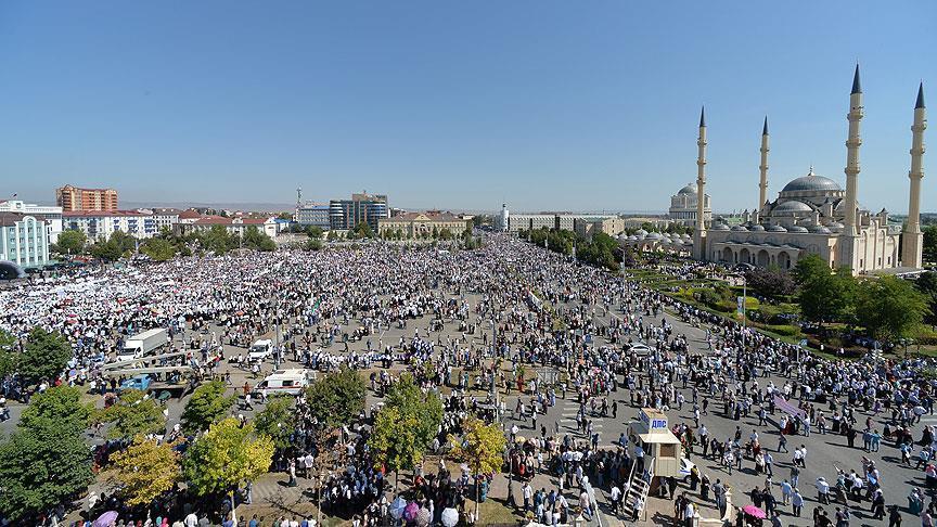 تظاهرات میلیونی مردم چچن در اعتراض به کشتار مسلمانان در میانمار