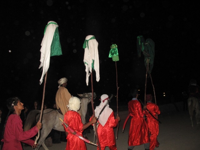 حرکت نمادین کاروان اسرا از کربلا به شام در روستای پالور-گچینه