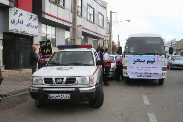 تیم سحر جوانان هلال احمر استان زنجان به کرمانشاه اعزام شدند