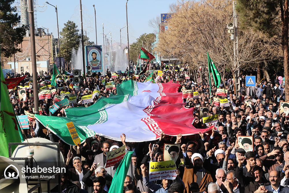 راهپیمایی مردم یزد در محکومیت اغتشاشات اخیر فتنه گران در کشور