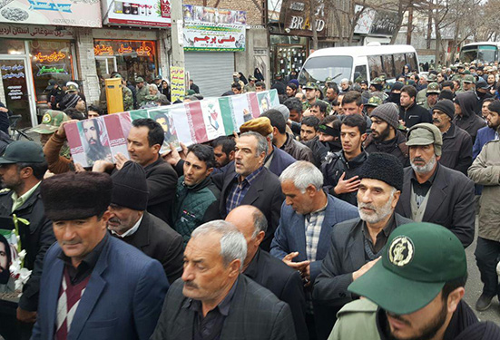 پیکر شهید «الماس بیرامی»  در اردبیل تشیع و به خاک سپرده شد