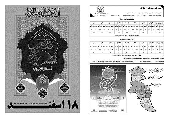 ویژه نامه «ربع قرن تلاش» کانون های فرهنگی هنری مساجد استان اردبیل منتشر شد