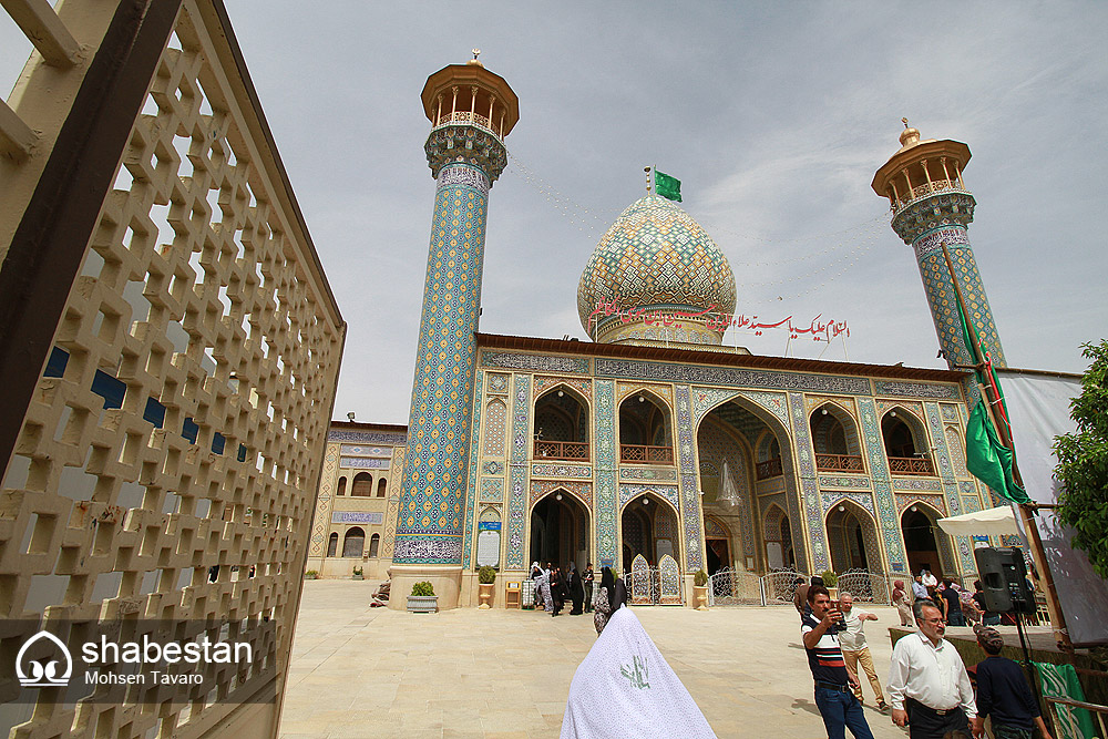 عیادت خادمین آستان مقدس حضرت سید علاالدین حسین (ع) از شیرخواران بیمار در روز همایش شیرخوارگان حسینی