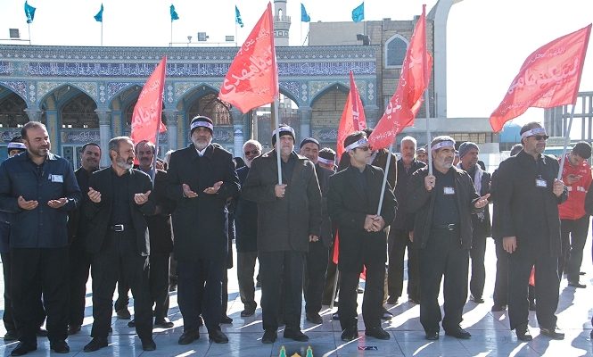 حضور خادمان اعتاب مقدسه ایران در گردهمایی سربازان امام زمان(عج) 