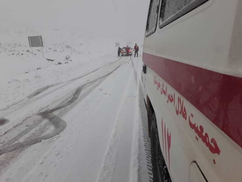 امدادرسانی جمعیت هلال احمر خوزستان در اندیکا و دهدز  