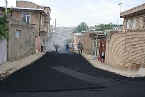  ۸۰ هزارمتر مربع از معابر روستایی شیروان با قیر رایگان آسفالت شد 