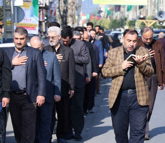 دسته عزاداری خیابانی در ماسال برگزار شد