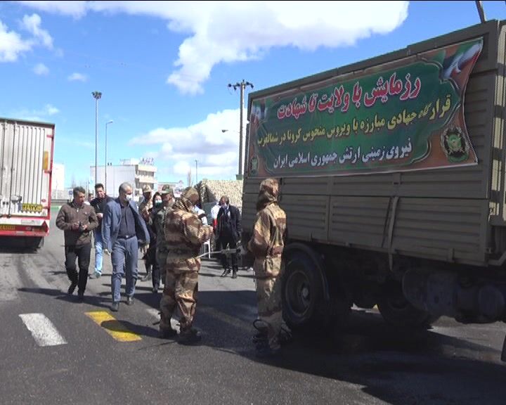 غربالگری و عملیات ضدعفونی شهرستان نیر توسط ارتش