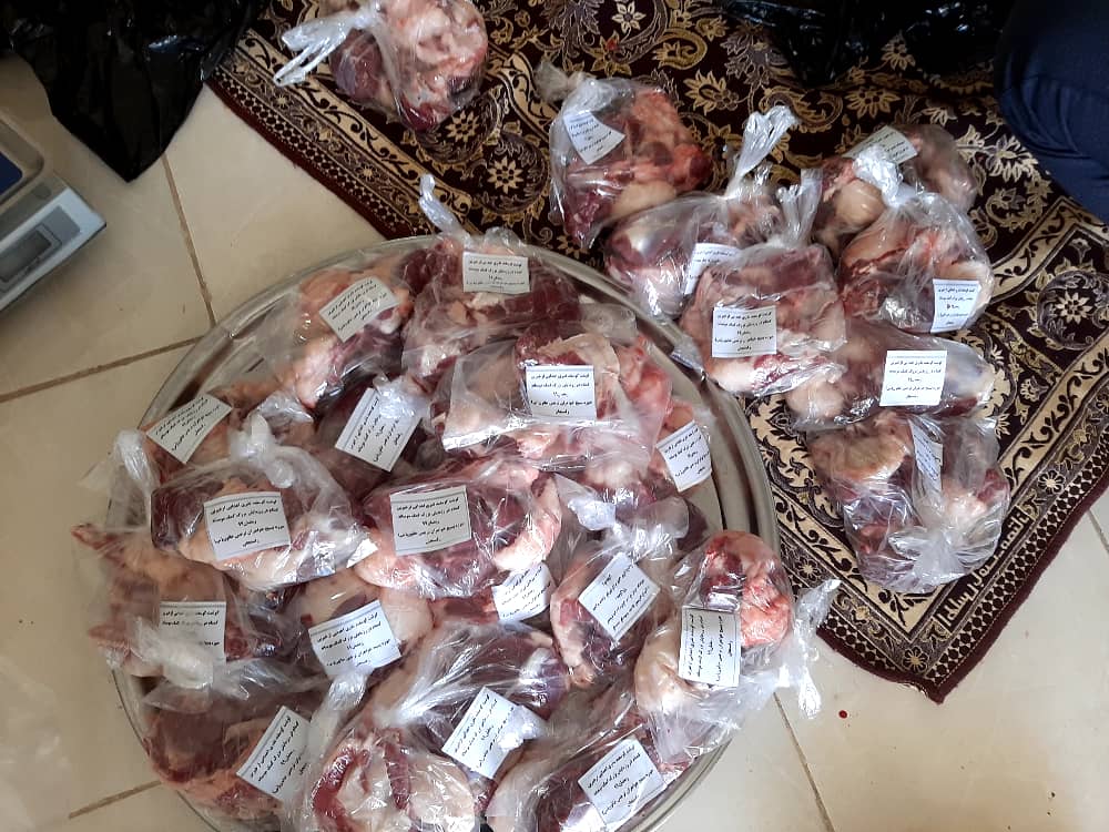 ۱۵۰ بسته گوشت قربانی بین نیازمندان آستارایی توزیع شد