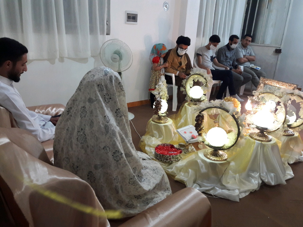 ازدواج آسان یک زوج لنگرودی  در مسجد حضرت فاطمه الزهرا(س) 