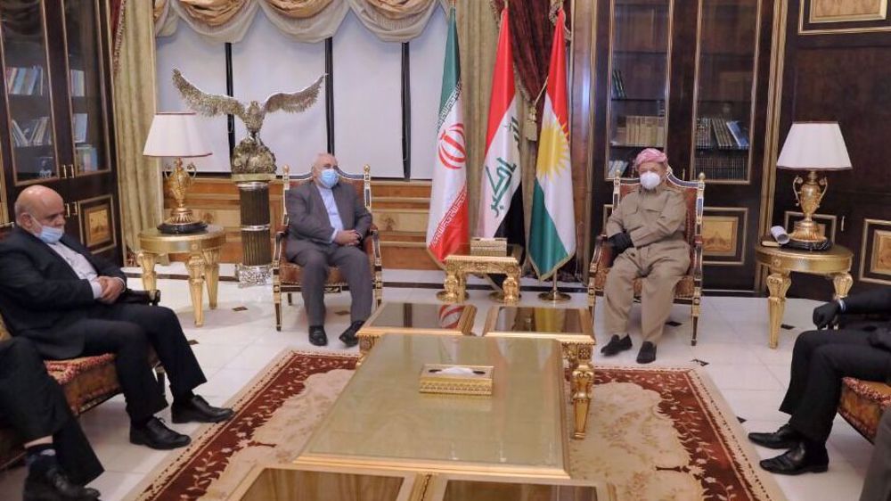 تاکید بر روابط ایران و کردستان عراق در دیدار ظریف و بارزانی 