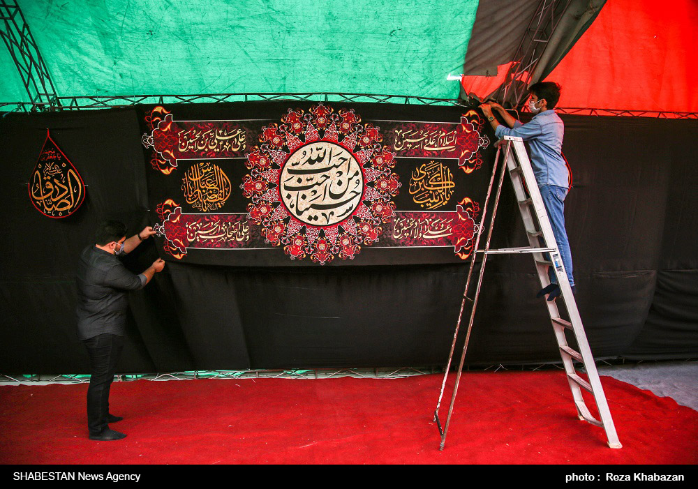 سیاهپوشان رسمی قدیمی در پیشوازی ماه محرم  در خوزستان