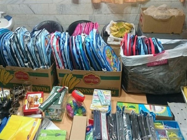 اهدای ۷۷ بسته لوازم التحریر به دانش آموزان نکایی
