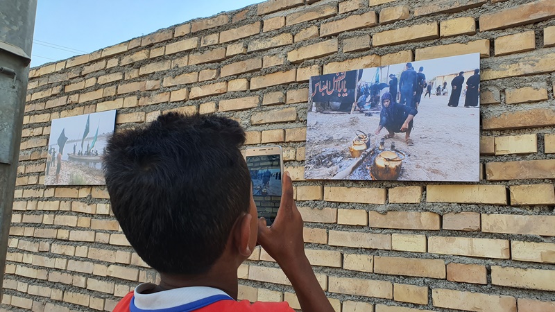 اربعین امسال در روستای خلیفه حیدر شوش رنگ و بوی هنری به خود گرفت