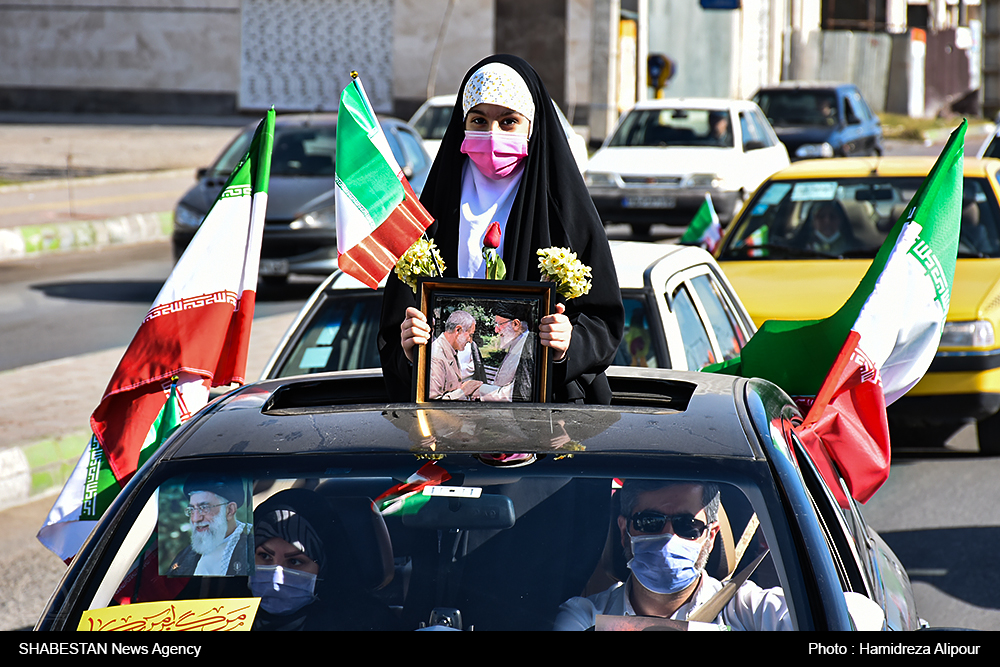 راهپیمایی ۲۲ بهمن در زنجان، خودرویی شد