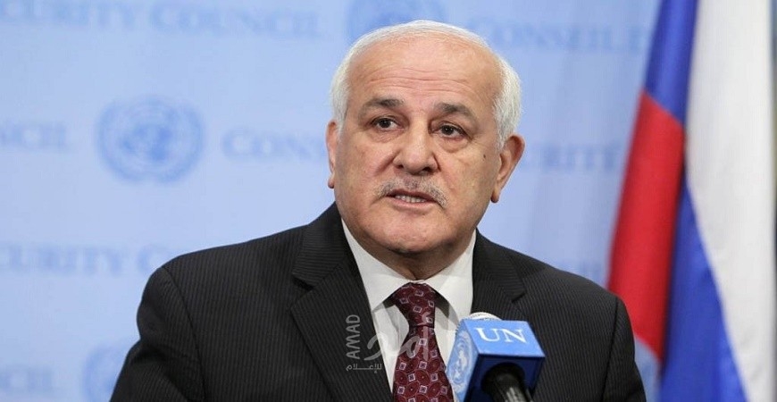 نماینده دائم فلسطین در سازمان ملل: مجازات نکردن صهیونیست ها، باعث افزایش حملات آنان در فلسطین شده است