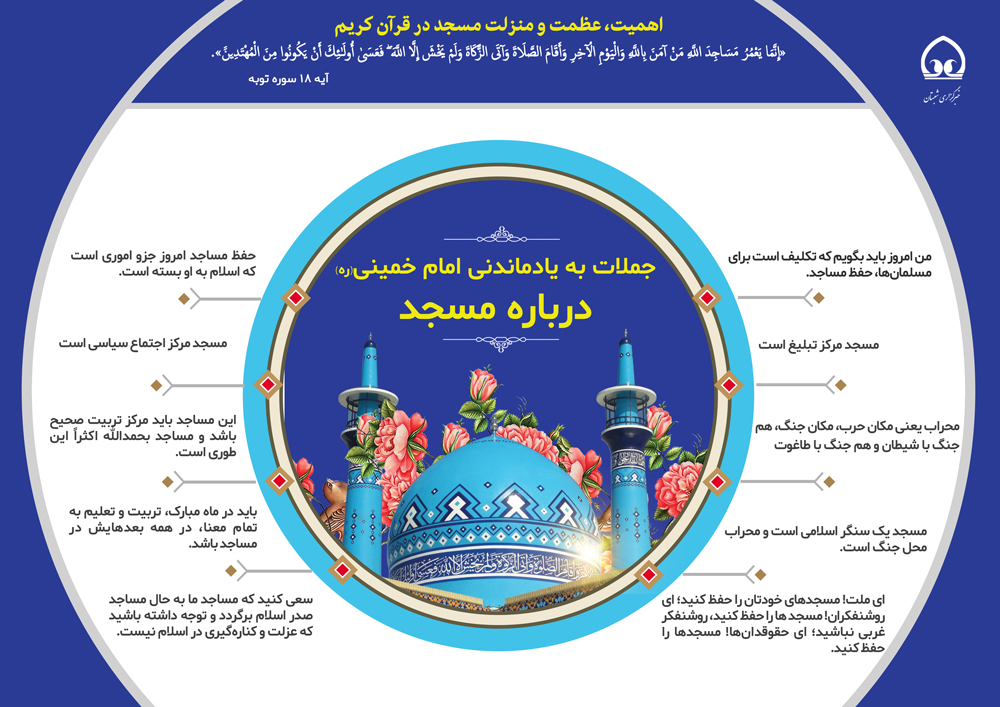 اینفوگرافی جملات امام خمینی (ره) درباره مسجد