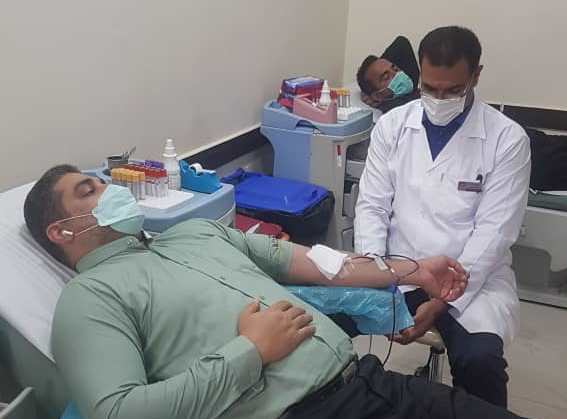 جمعی از روستائیان بخش مرکزی آبادان خون اهدا کردند